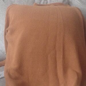 Cozy Orange Knit Cardigan with Relaxed Fit